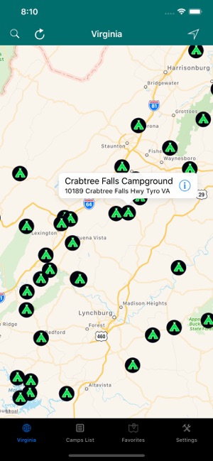 Virginia – Camps & RV Parks