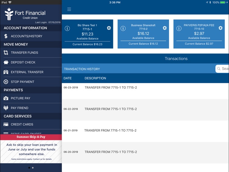 Fort Financial for iPad