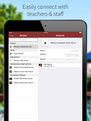 Hillsboro ISD screenshot 2