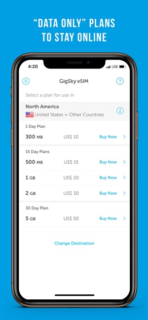 GigSky Global Mobile Data(圖3)-速報App