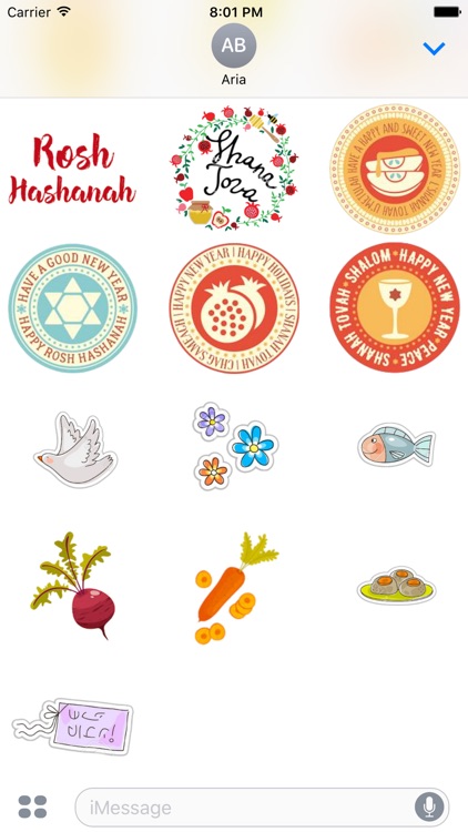 Happy Rosh Hashanah Stickers