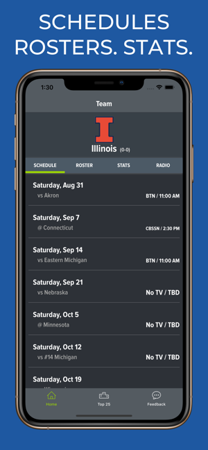 Illinois Football Schedules(圖1)-速報App