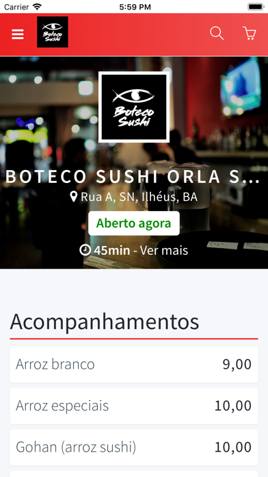 How to cancel & delete Boteco Sushi - Pedidos Online from iphone & ipad 1