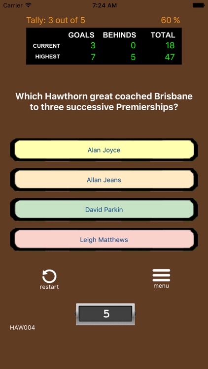 AFL Trivia - Hawthorn Hawks screenshot-3