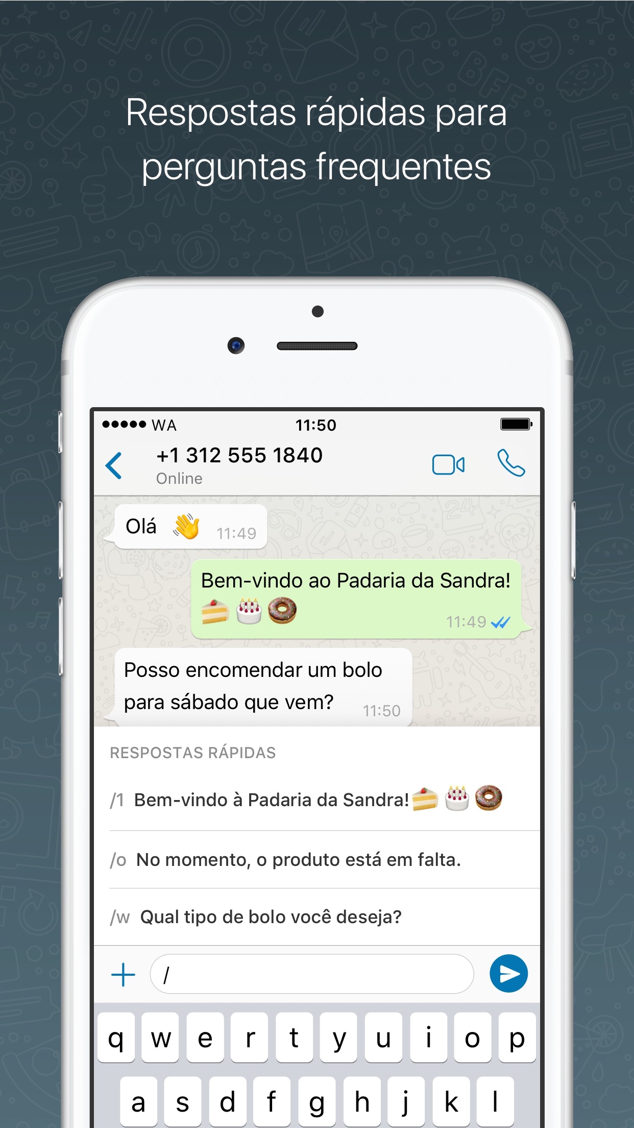 Screenshot do app WhatsApp Business