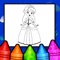 Icon Princess Coloring Drawing Book