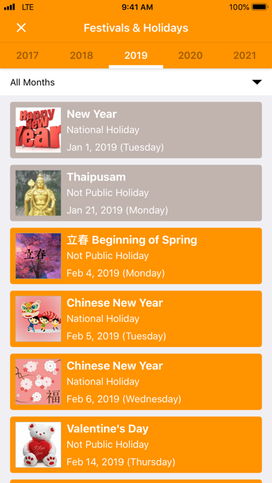 Singapore Calendar 2020 - 2021 | Apps | 148Apps