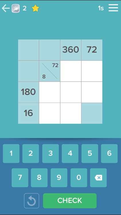 Multiplication Kakuro puzzle