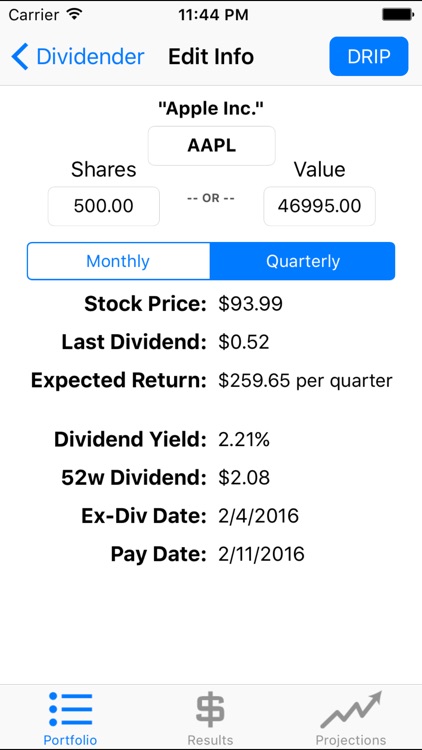 Dividender - Compound Interest