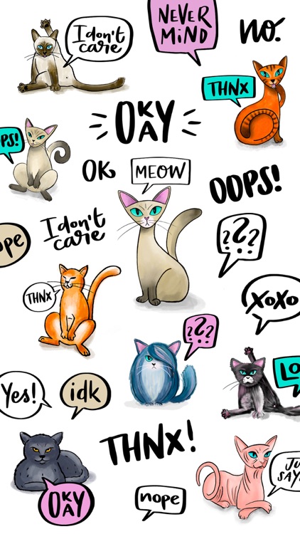 Meow - cat stickers!