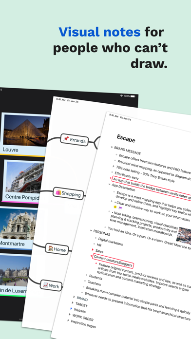 Escape - Mind Map & Outline screenshot 2