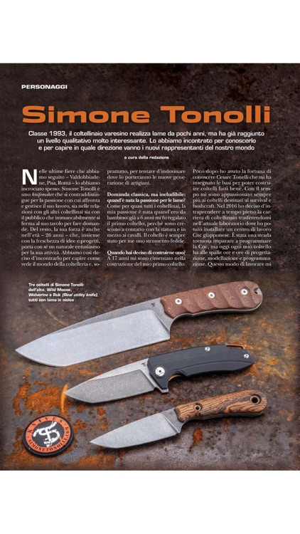 COLTELLI “LA RIVISTA LEADER SUL MONDO DEI COLTELLI CUSTOM E SPORTIVI” screenshot-3