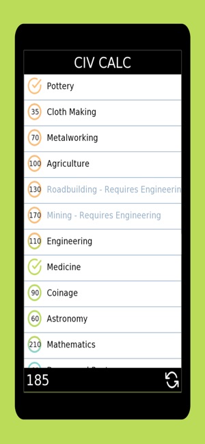 Civ Calc