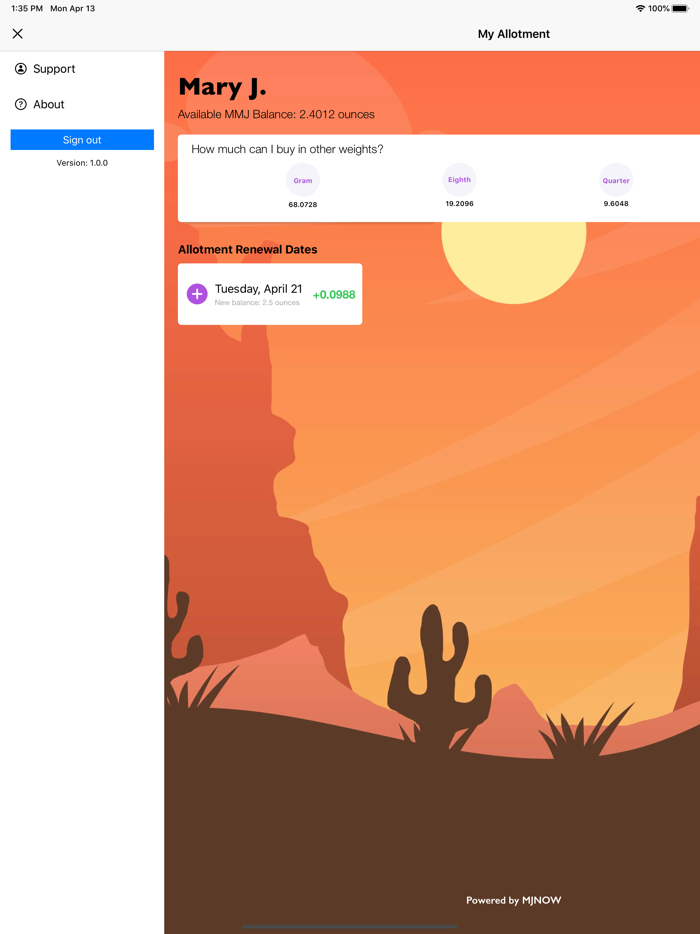 My Arizona MMJ Allotment