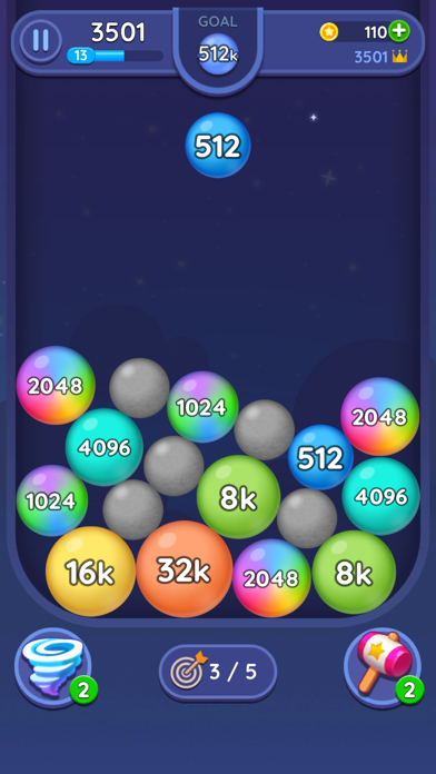 2048 Merge Bubbles! screenshot1