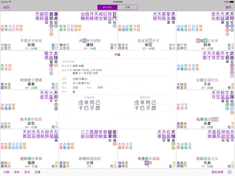 十三行紫微斗數 for iPad screenshot-4