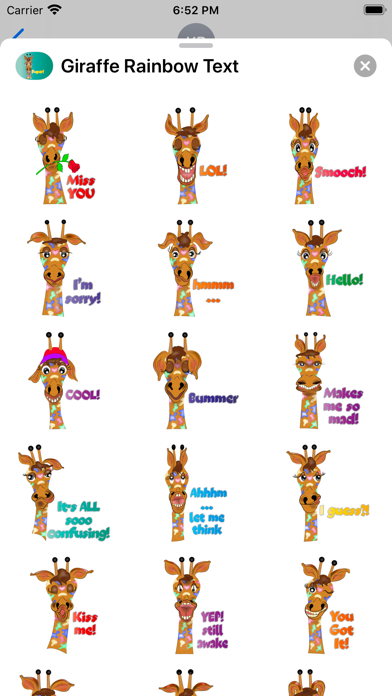 Giraffe Rainbow Text screenshot 3
