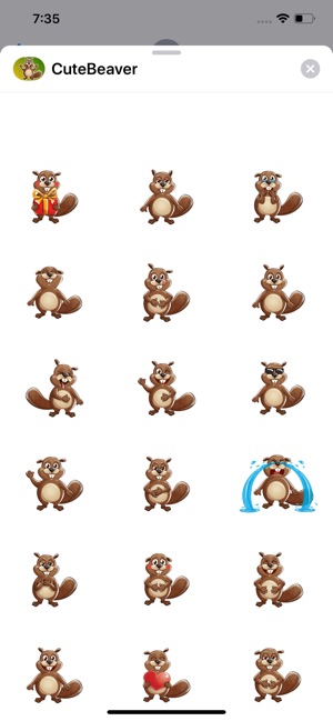 Cute Beaver Sticker(圖1)-速報App