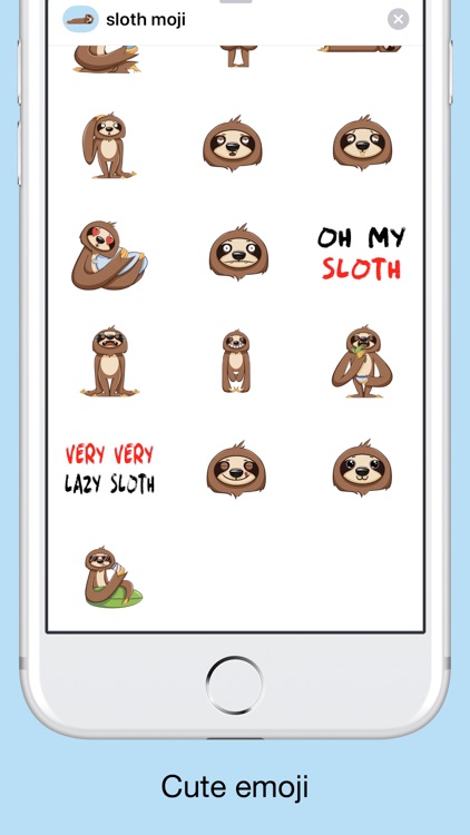 Sloth emojis & funny stickers