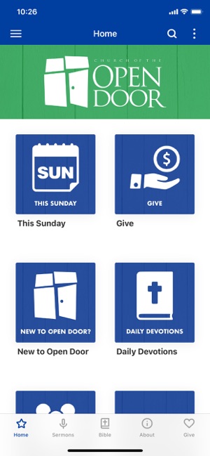 Church Of The Open Door App Im App Store