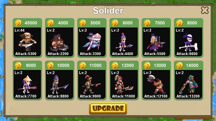 War card: arms upgrade