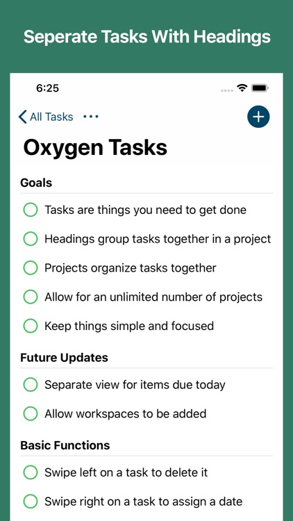 Oxygen Tasks