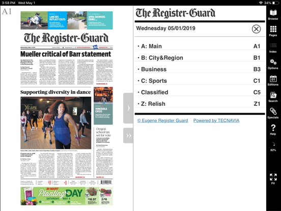 The Register Guard eEdition screenshot 2