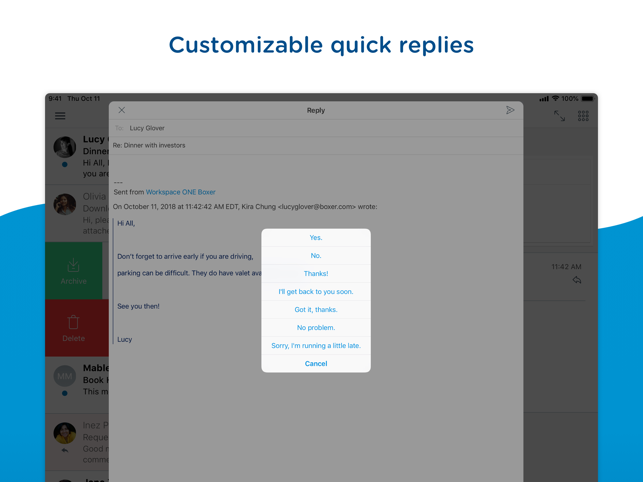 &lrm;Boxer - Workspace ONE Screenshot