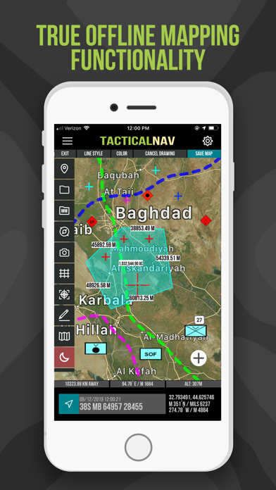 Tactical NAV - GPS Navigation App For Military and First Responders Screenshot 3