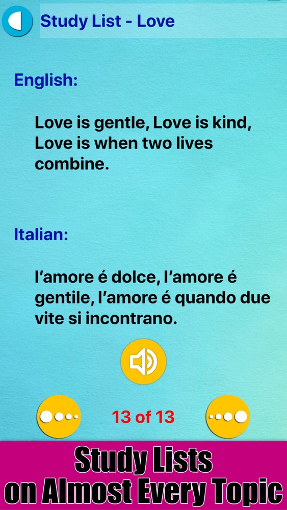 Learn Italian Language App for iPhone Free Download Learn Italian