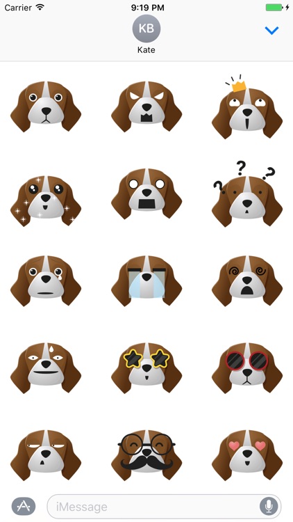 Sticker Me: Brown Dog Faces