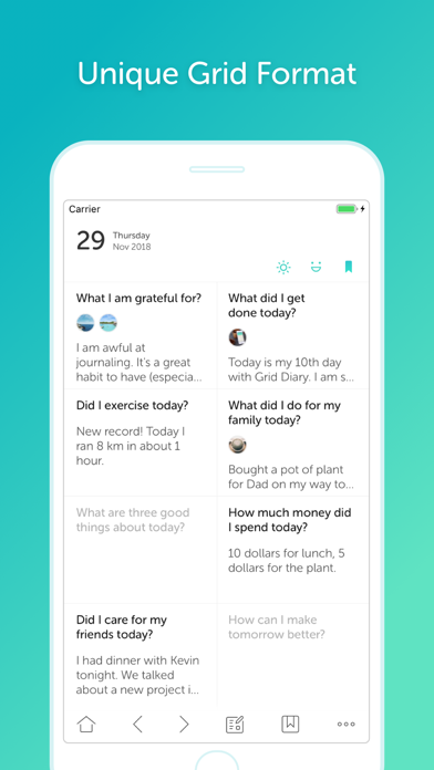 grid diary app