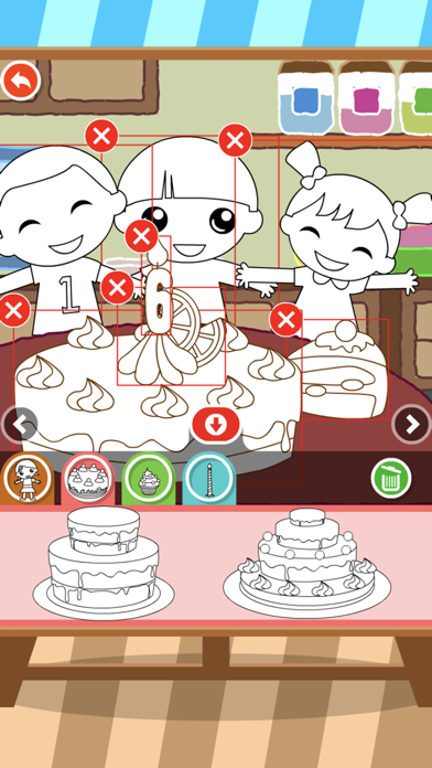 How to cancel & delete Coloring Dress up: Kids kitchen cake decorating from iphone & ipad 3