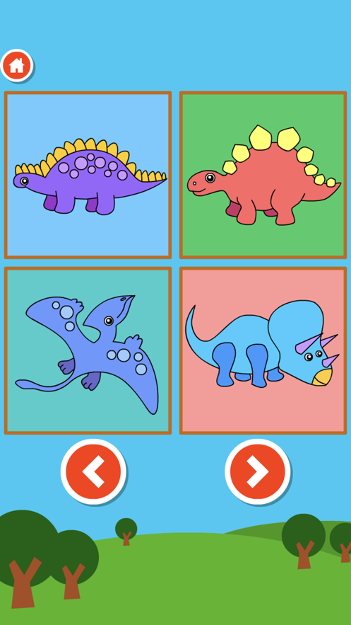 恐龙拼图画画