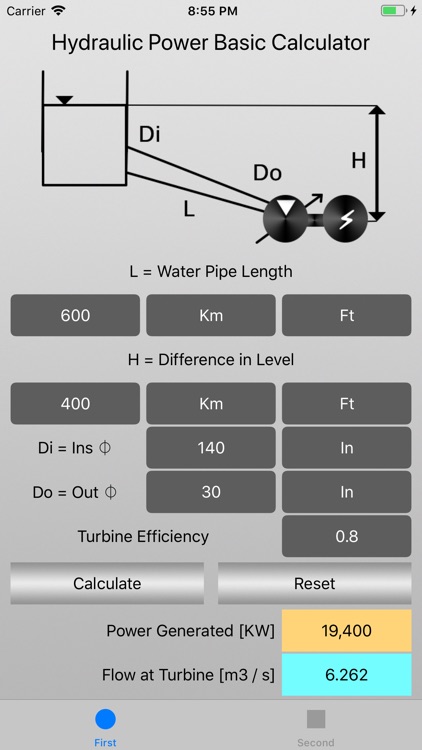 Hydraulic Power Calculator