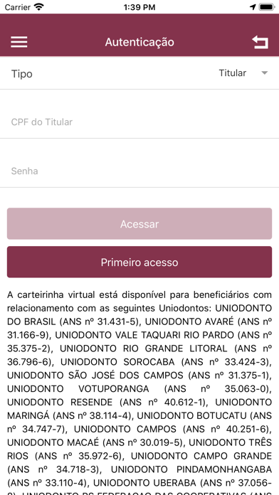 Uniodonto Mobile screenshot 2