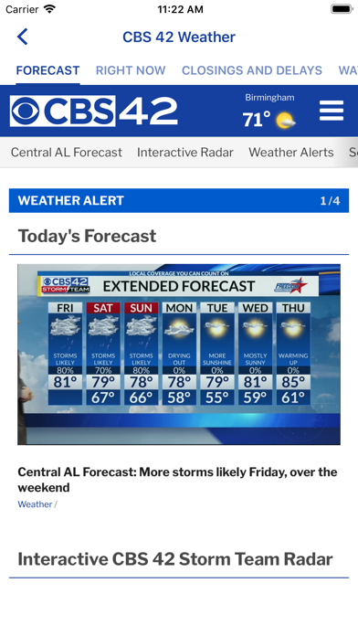 CBS 42 Weather screenshot 2