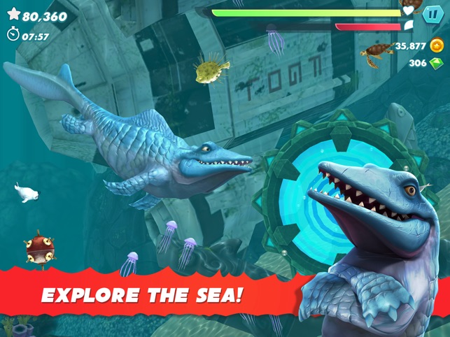 Hungry Shark Evolution On The App Store - escape from megalodon attack in sharkbite roblox