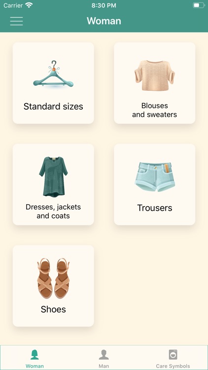 Size guide for clothes and shoes - Sizeguide 