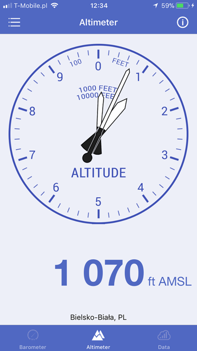 気圧計と高度計と温度計 screenshot1