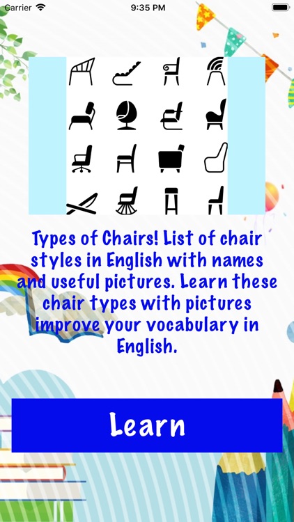 Types of Chairs in English