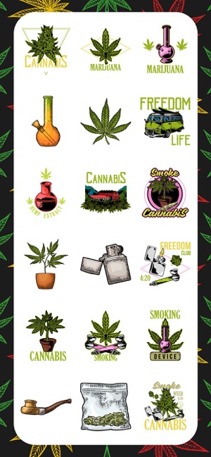 Weed Firm Marijuana Emojis App(圖2)-速報App