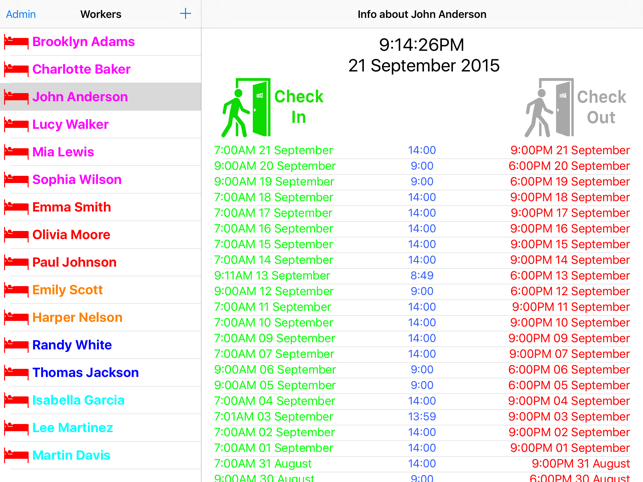 Work Check-Ins - Time Sheet(圖5)-速報App