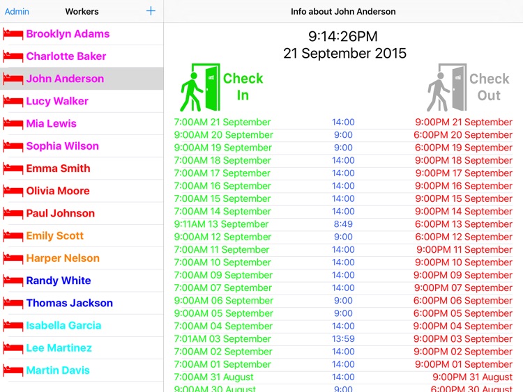 Work Check-Ins - Time Sheet screenshot-4