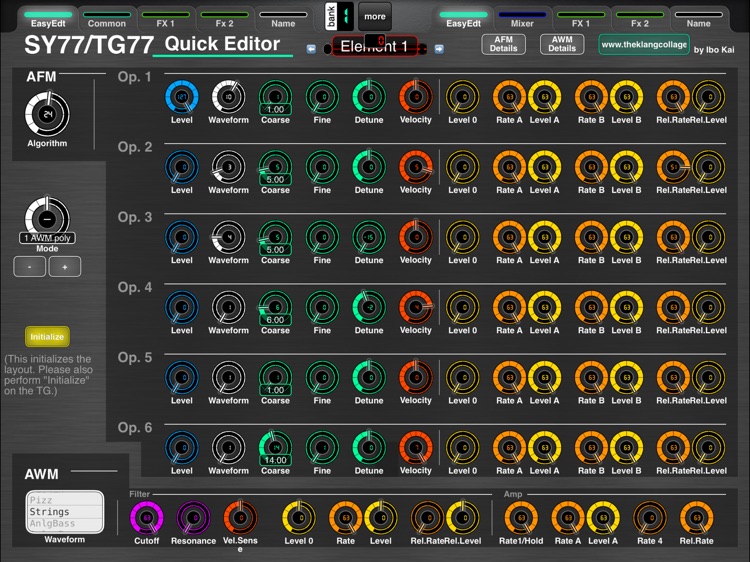 MD77: Yamaha SY77/TG77 Editor