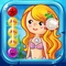 An addictive and challenging match-3 puzzle game with the game target of collecting pearls for a mermaid