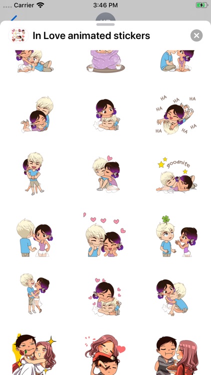 In Love animated stickers