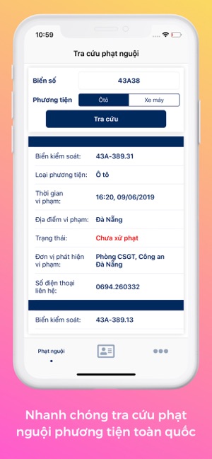 Tra cứu phạt nguội - GPLX