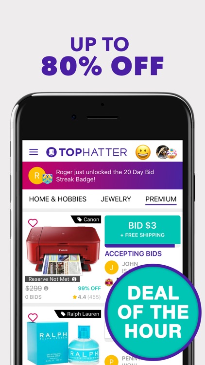 Tophatter: Win Fun Discounts screenshot-3