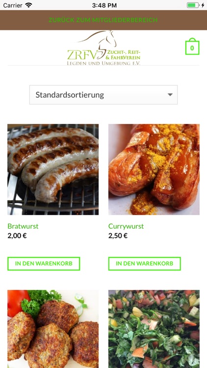 ZRFV Legden Mitgliederbereich